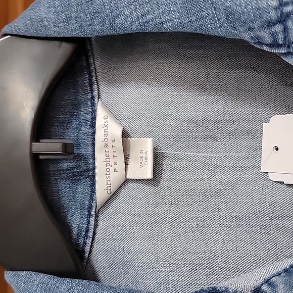 NWT Christopher & Banks Jean Vest - Picture 2 of 6